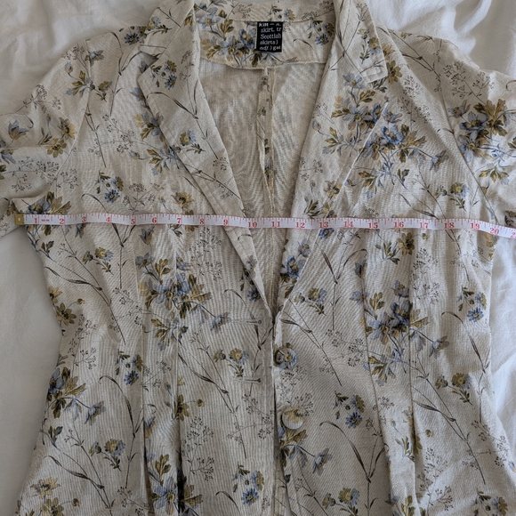 KILT New Zealand Brand Cotton Linen Floral Print Blazer (Size: 14) - Picture 7 of 7